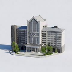 Modern Hotel Building Exterior - Architectural Design