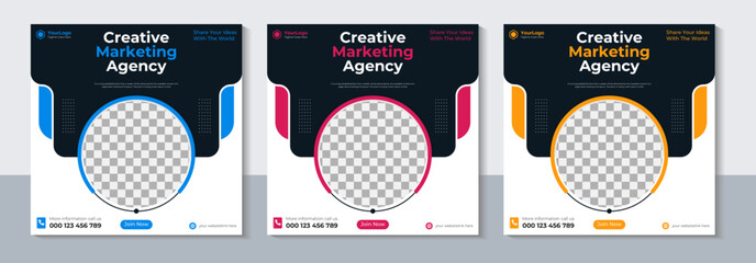 Company Marketing Social Media Banner Design Template, Web Banner, Sale, Vector Illustration