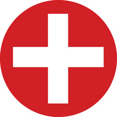 Obraz premium switzerland flag button