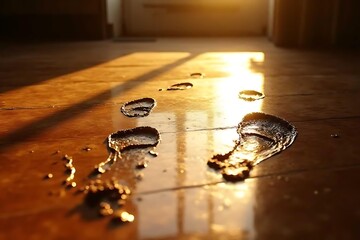 burning candle on the table