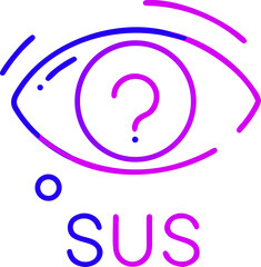 Obraz premium Curious eye with question mark and text graphic