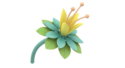 Isolated Cartoon Flower