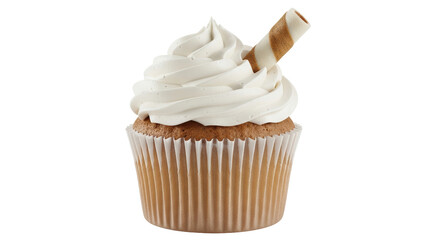 Isolated Cupcake with Cream