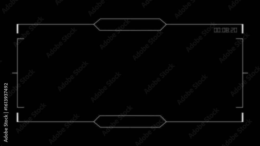 Aufkleber futuristic glitchy hud . cyberpunk style distorted hud screen alpha. tech user interface hologram gl
