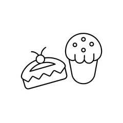 bakery and dessert icons  sweet pastel tones  isol