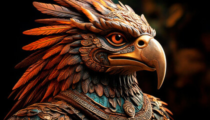 Gold Armored Bald Eagle Bird