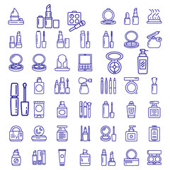 Makeup and Cosmetics Icons, Beauty Product Collection