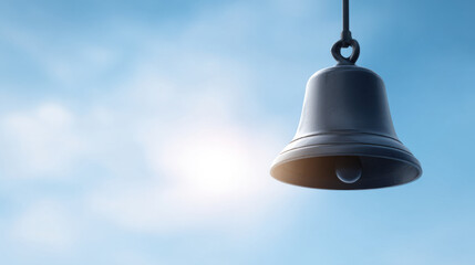School bell start ringing in bright sky signaling beginning of new day filled with learning and opportunities for students