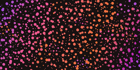 bstract Gradient Background, Colorful Dots, Paint Splatter, Festive, Chaotic, Neon