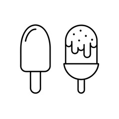 ice cream and popsicle icons  summer colors  playf
