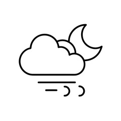 minimalist weather icon set  line style  black on 