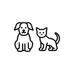 pet care icons  dogs and cats  soft colors  transp