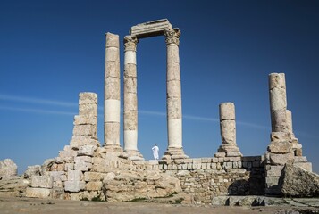Temple of Hercules in Amman citadel, Amman, Jordan	