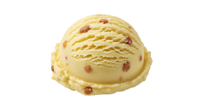 Isolated Butterscotch Ice Cream Scoop