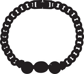Obraz premium Silhouette of chain link frame