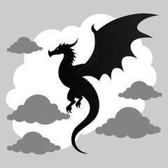 vector illustration of a dragon