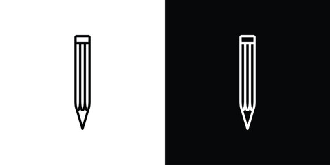 Pencil icon logo vector designs. icon set in a black and white strokes