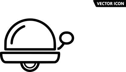 Bike bell outline icon vector

