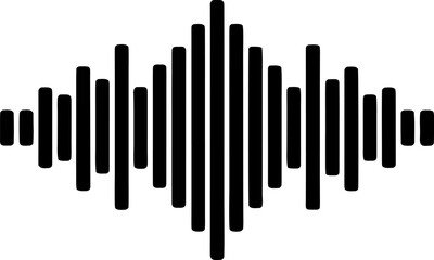 Abstract Sound Wave Equalizer Icon Vector Black