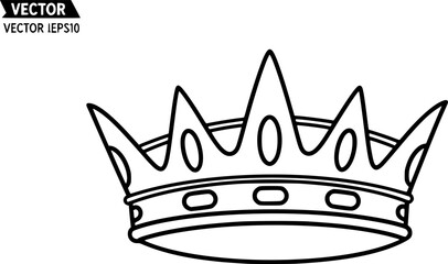 Clean vector design of a medieval crown
