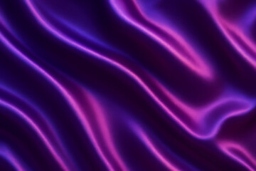 Satin Purple Backdrop with Flowing Silk Folds and Iridescent Light Shifts
