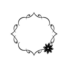  hand drawn black   white floral border   sophisti