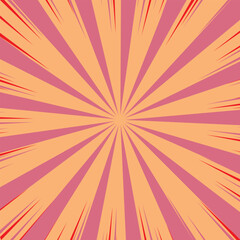 Fototapeta premium Radiant Burst of Energy in Pink and Orange new 2025 trendy sun brust retro background