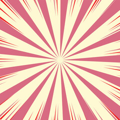 Radiant Background with Bold Pink and Cream Stripes new 2025 trendy sun brust retro background