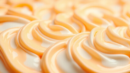 Close-up of Swirled Two-Tone Icing for cake decoration