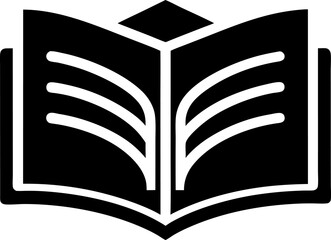 Law Book Icon Line Art Vector Illustration Black