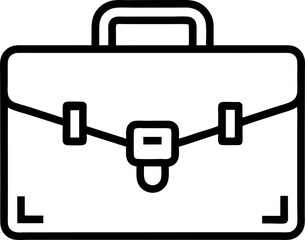 Lawyer Briefcase Icon Line Art Vector Illustration