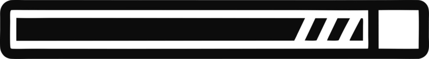 Learning Progress Bar Icon Line Art Vector Illustration