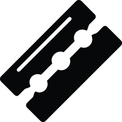 Sharp Razor Blade Silhouette for Shaving and Grooming Needs Close Up Illustration Design