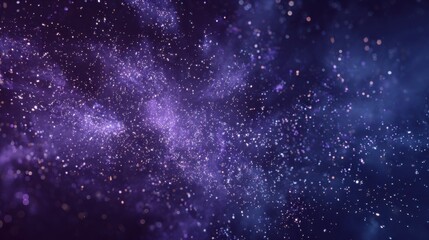 Obraz premium Cosmic space scene featuring a vast expanse of stars and galaxies, with vibrant purple and blue hues creating a mesmerizing celestial atmosphere for exploration and inspiration