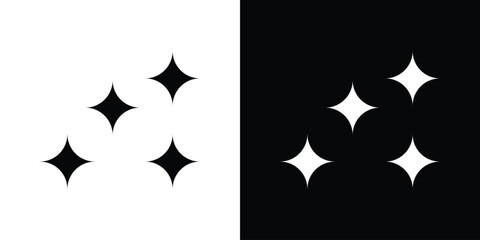 Sparkles icon symbol. simple flat symbol on blank background.