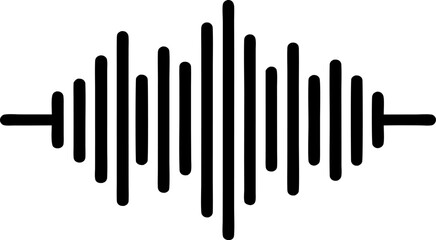 Soundwave Equalizer Icon Line Art Vector Illustration