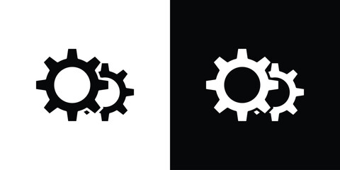 Settings icon symbol. simple flat symbol on blank background.