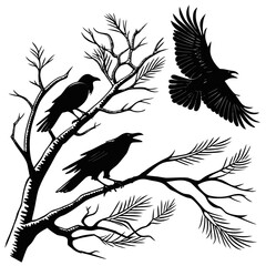 Stylized Rat And Mouse Silhouettes Simplified T