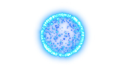 Cyan Magic Circle FX – Glowing Energy Element with Transparent Background (PNG)