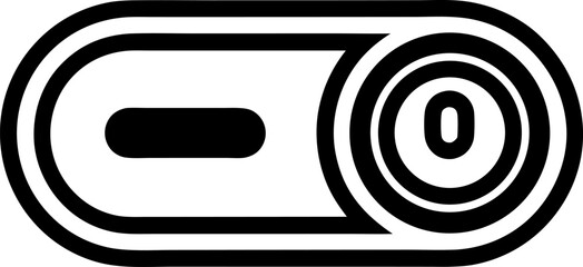 Toggle Switch On Off Icon Line Art Vector Illustration