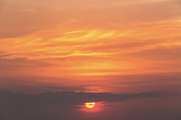 Beautiful sky and clouds at sunset
