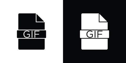 Gif icon symbol. simple flat symbol on blank background.
