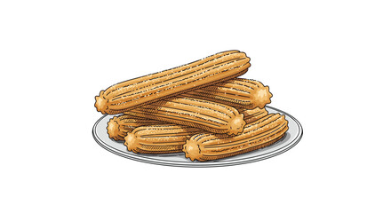 Delicious sweet fried dough pastries with spiced sugar coating freshly baked warm treats