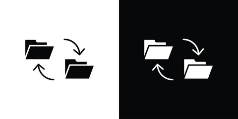 Data transfer icon symbol. simple flat symbol on blank background.