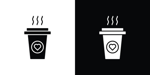 Coffee icon symbol. simple flat symbol on blank background.