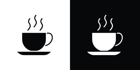 Coffee icon symbol. simple flat symbol on blank background.