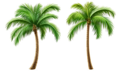 Obraz premium palm tree isolated on white, vektor