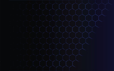 Abstract Vector illustration Hexagons pattern blue background. Genetic research, molecular structure. Chemical engineering. Concept of innovation technology.  science and medicine background