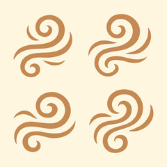 Fototapeta premium Abstract floral seamless pattern with swirling ornate decorative elements
