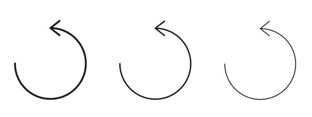 Undo icon symbol. Linear style sign for mobile concept